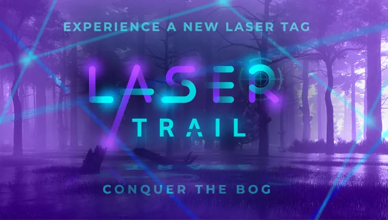 The logo for Laser Tag at Great Wolf Lodge indoor water park and resort
